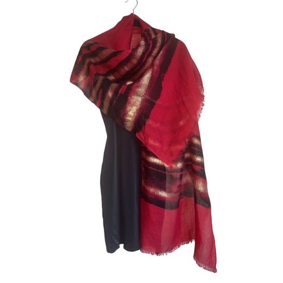 “Year of the Tiger” - Hand Painted Pashmina - Bid Now = Discounted Shipping - Picture 1 of 13